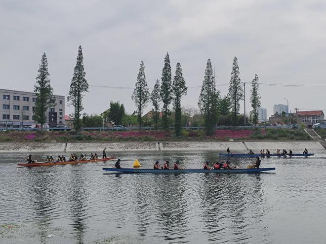 【這個(gè)五一見(jiàn)】贛榆區(qū)第三屆龍舟大賽備戰(zhàn)正酣(圖2)